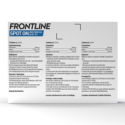 Frontline Spot on Hund L back
